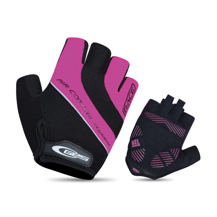 GUANTES BICICLETA GES RACE ROSA NEGRO TALLA L